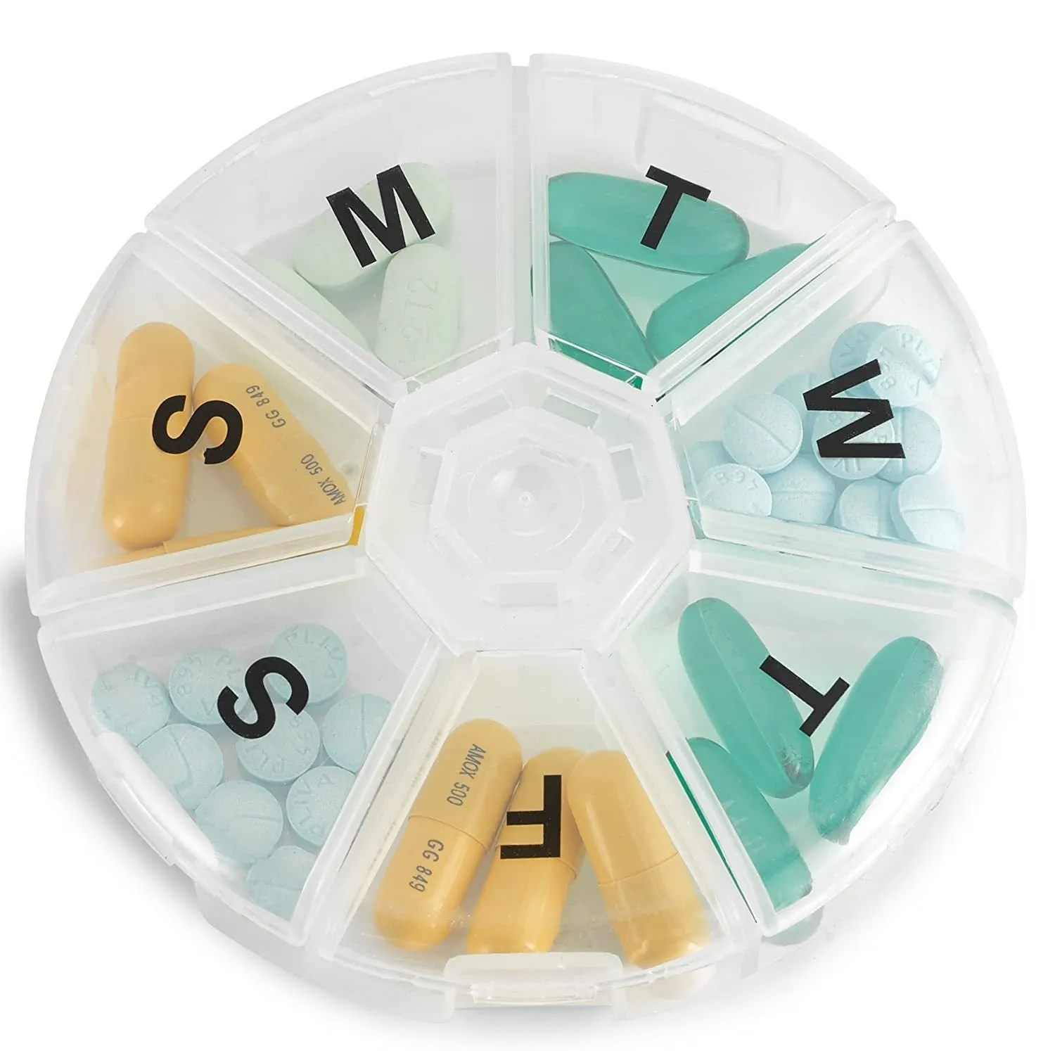 0302 7 Day Weekly Mini Pill Medicine Box Holder Storage Container Case Pill Box Splitters Travel Pill Box