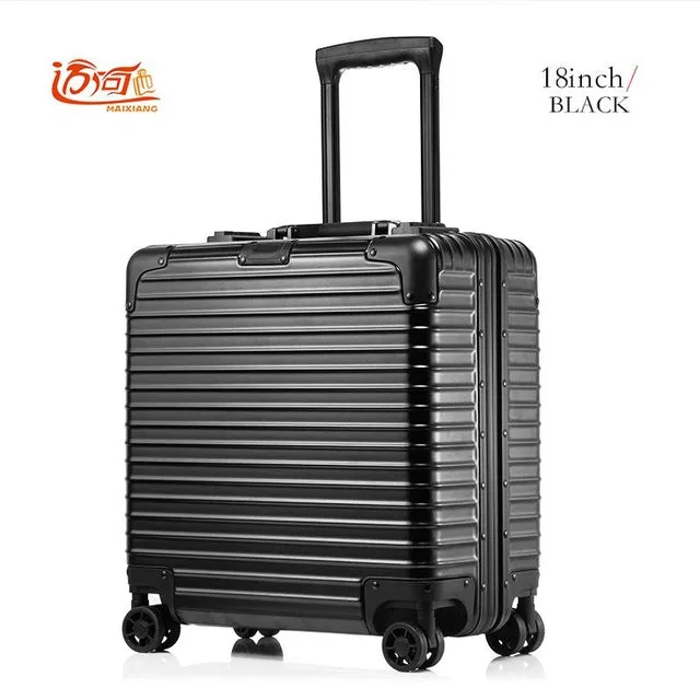 18 Inch Valise Cabine Custom Luggage Business Trolley Min Abs Aluminium Luggage Scooter Suitcase