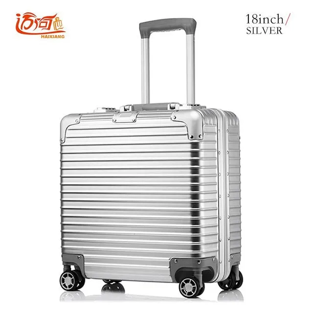 18 Inch Valise Cabine Custom Luggage Business Trolley Min Abs Aluminium Luggage Scooter Suitcase