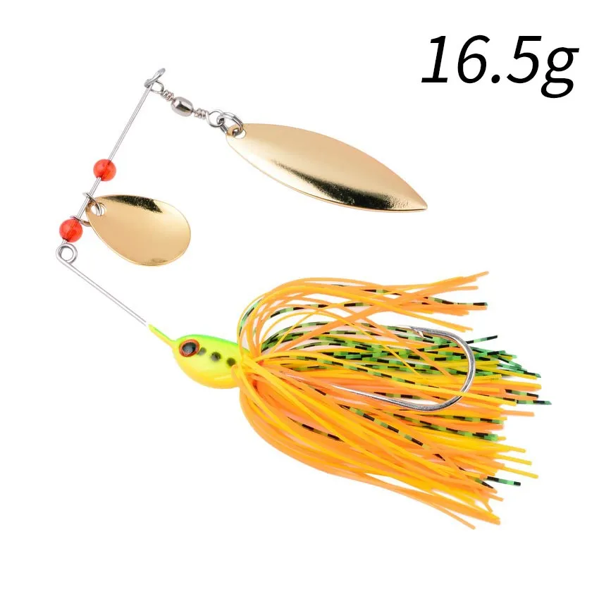 1pcs Spinner Bait 10G 16G 17G Metal Lure Hard Fishing Lure Spinner Lure Spinnerbait Pike Swivel Fish Tackle Wobbler Fishing