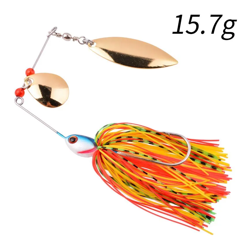 1pcs Spinner Bait 10G 16G 17G Metal Lure Hard Fishing Lure Spinner Lure Spinnerbait Pike Swivel Fish Tackle Wobbler Fishing