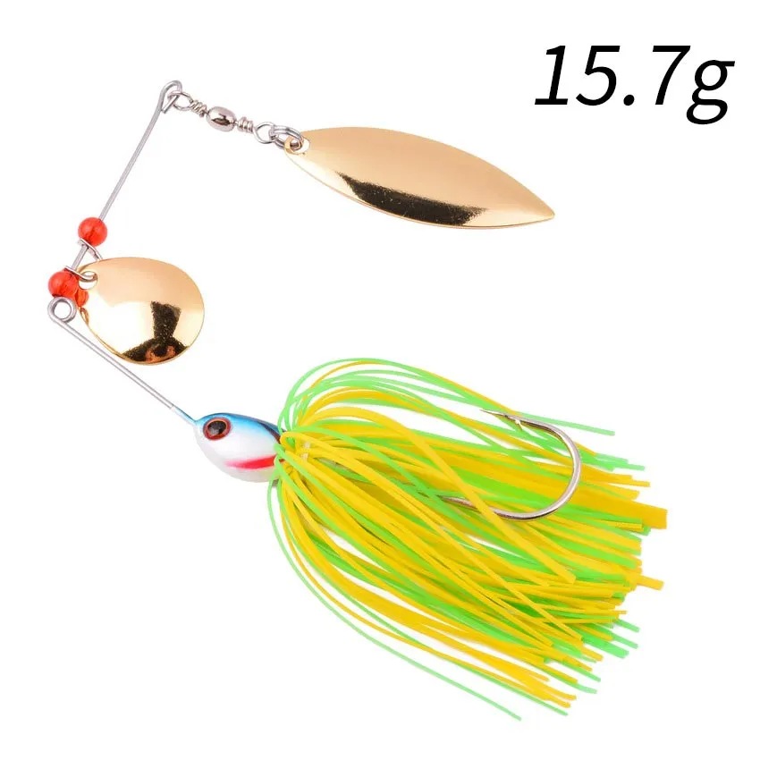 1pcs Spinner Bait 10G 16G 17G Metal Lure Hard Fishing Lure Spinner Lure Spinnerbait Pike Swivel Fish Tackle Wobbler Fishing