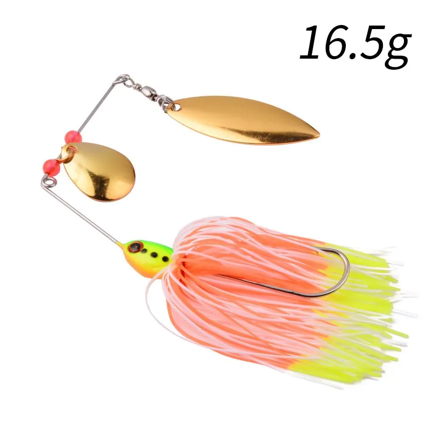 1pcs Spinner Bait 10G 16G 17G Metal Lure Hard Fishing Lure Spinner Lure Spinnerbait Pike Swivel Fish Tackle Wobbler Fishing