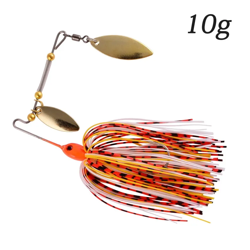 1pcs Spinner Bait 10G 16G 17G Metal Lure Hard Fishing Lure Spinner Lure Spinnerbait Pike Swivel Fish Tackle Wobbler Fishing