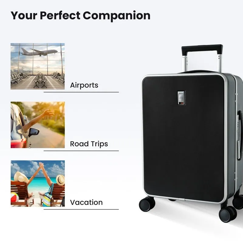 20 Inch Luggage Bag - Durable Polycarbonate Trolley | Cabin Size | 39 Liters | Black