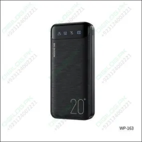 20000mah Fast Charging Power Bank Black Wp-163 Led Display