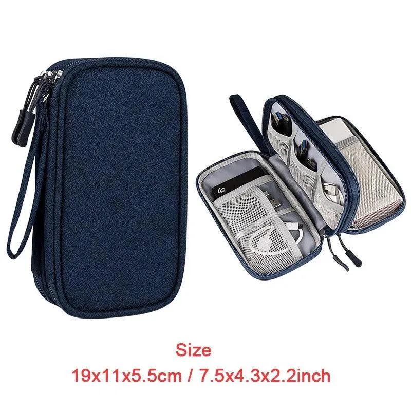 20000mAh Portable Power Bank Organizer Pouch for Charger, USB Cables, and Earphones