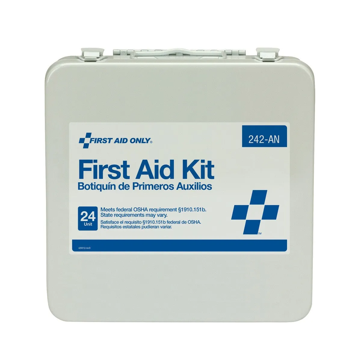 24 Unit First Aid Kit, Metal Case - W-242-AN