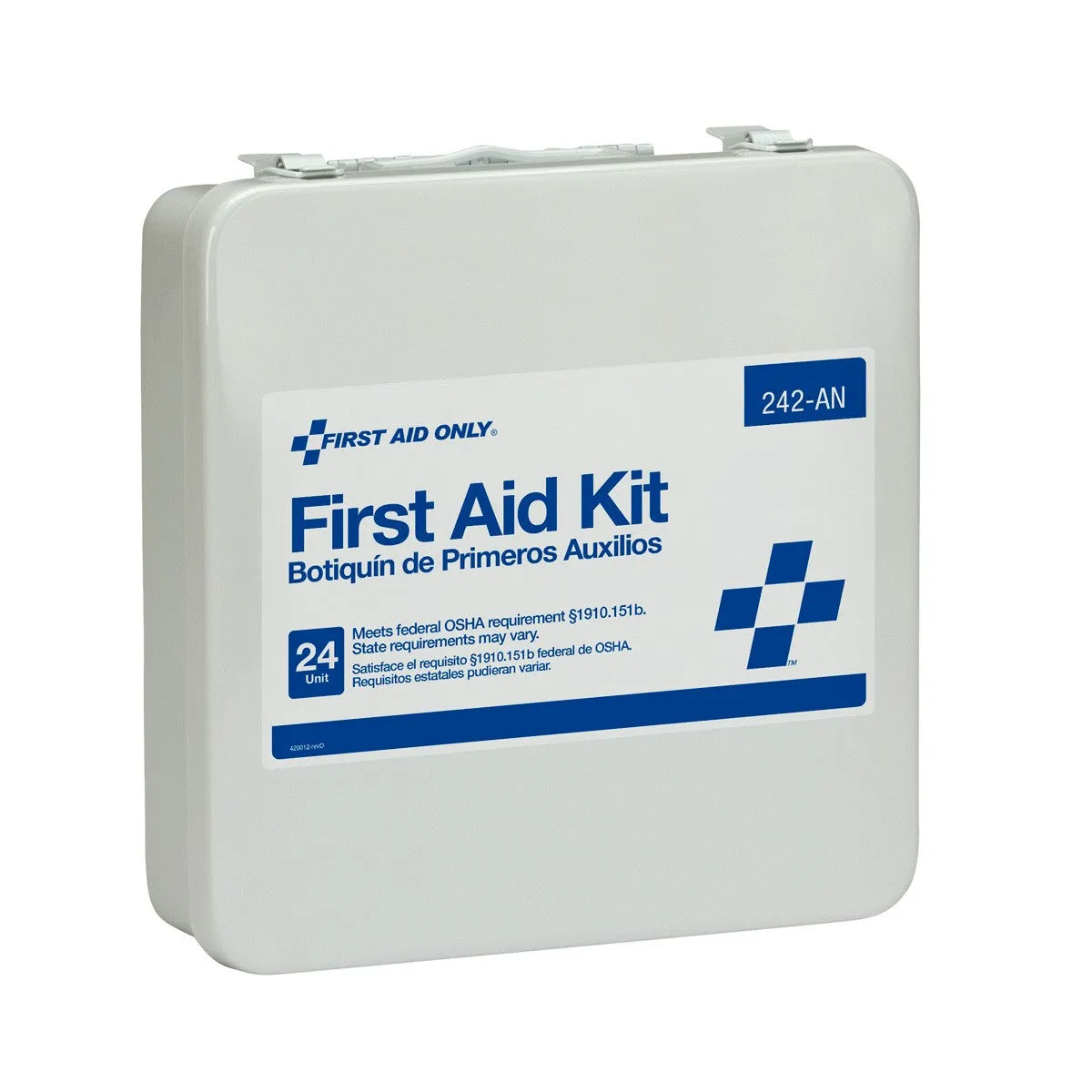 24 Unit First Aid Kit, Metal Case - W-242-AN