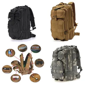 30L Backpack Military Style Outdoor Waterproof Rucksack Stealth Angel Survival