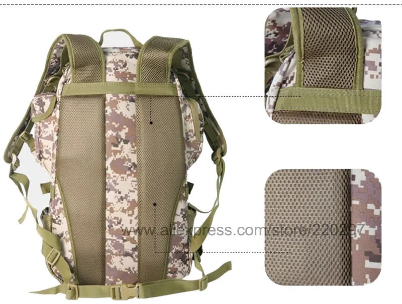 35L Modern Military MOLLE Tactical Army Backpack