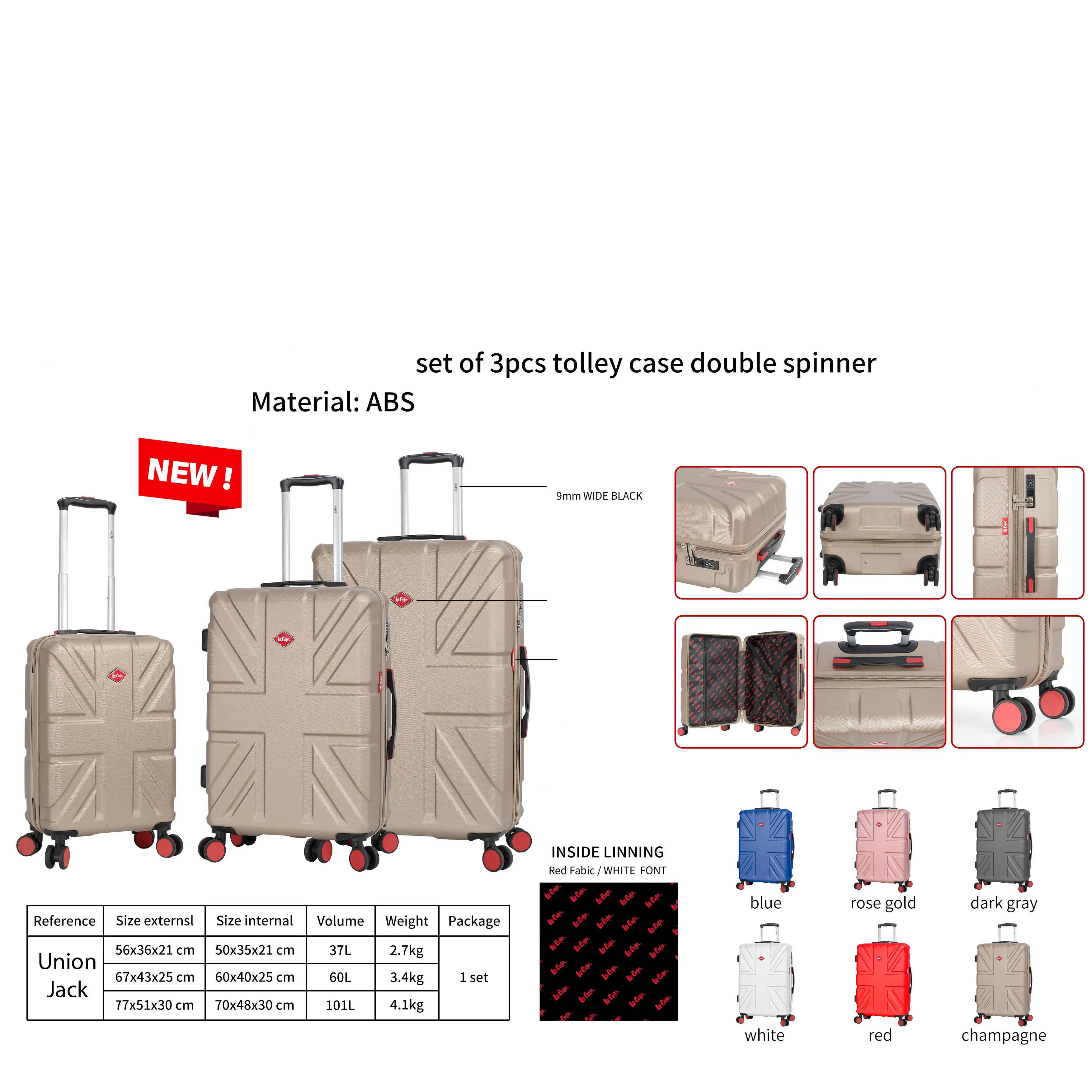 4 Wheel Spinner TSA Hard Travel Luggage Union Jack Taupe