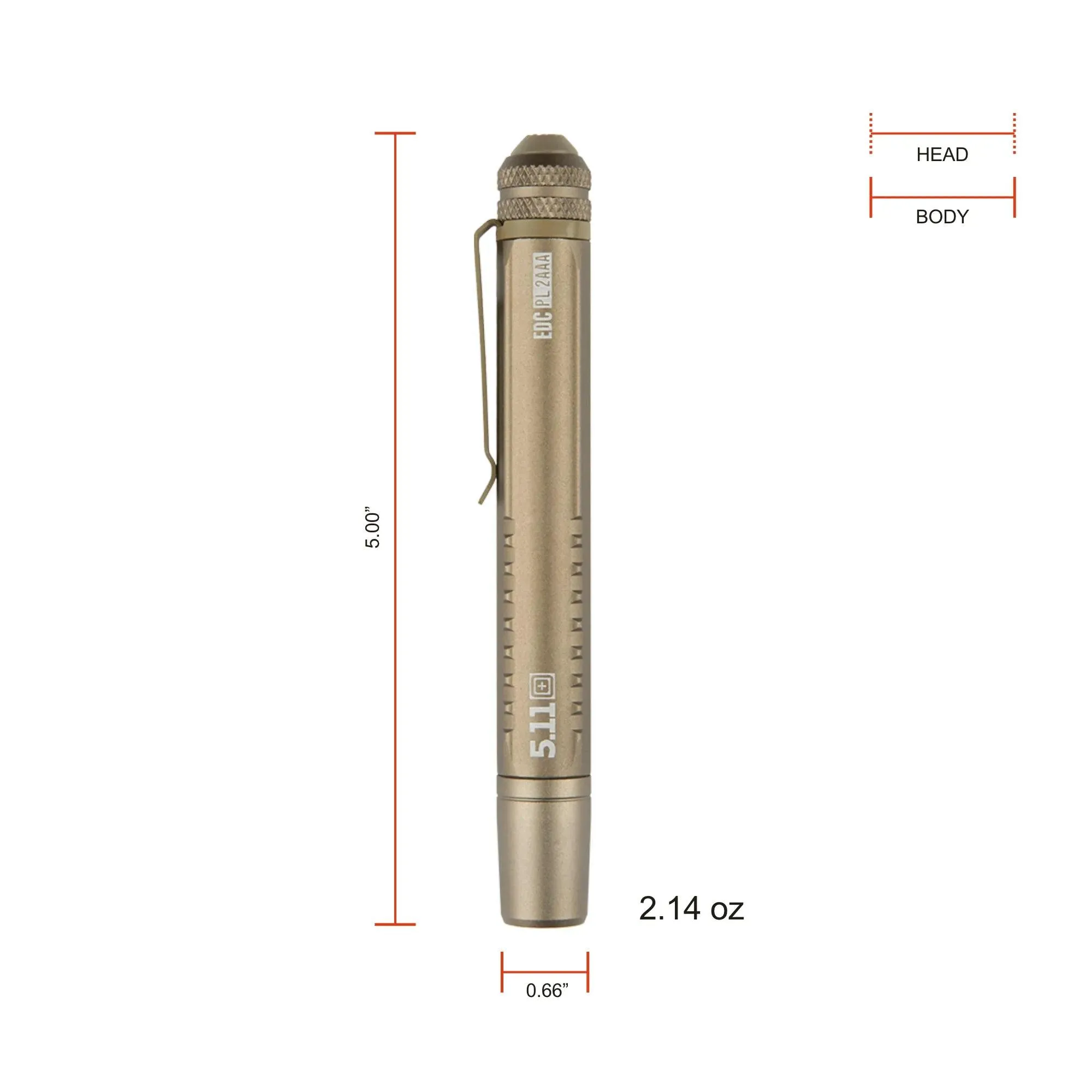 5.11 Tactical EDC PL 2AAA Flashlight