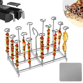 Air Fryer Grill Stainless Steel Rectangle Roasting Rack BBQ Skewer