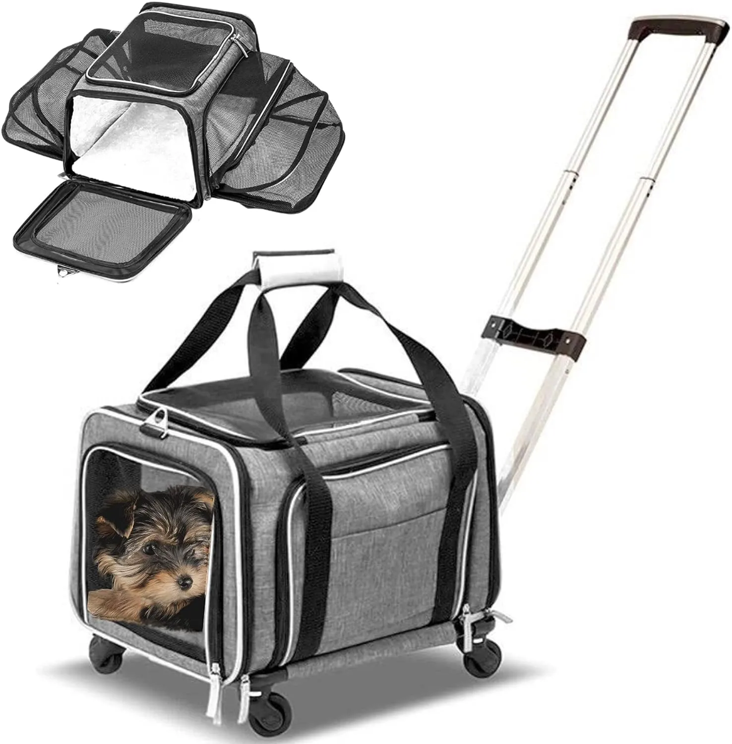 Airline Approved Expandable Premium Pet Carrier on Wheels