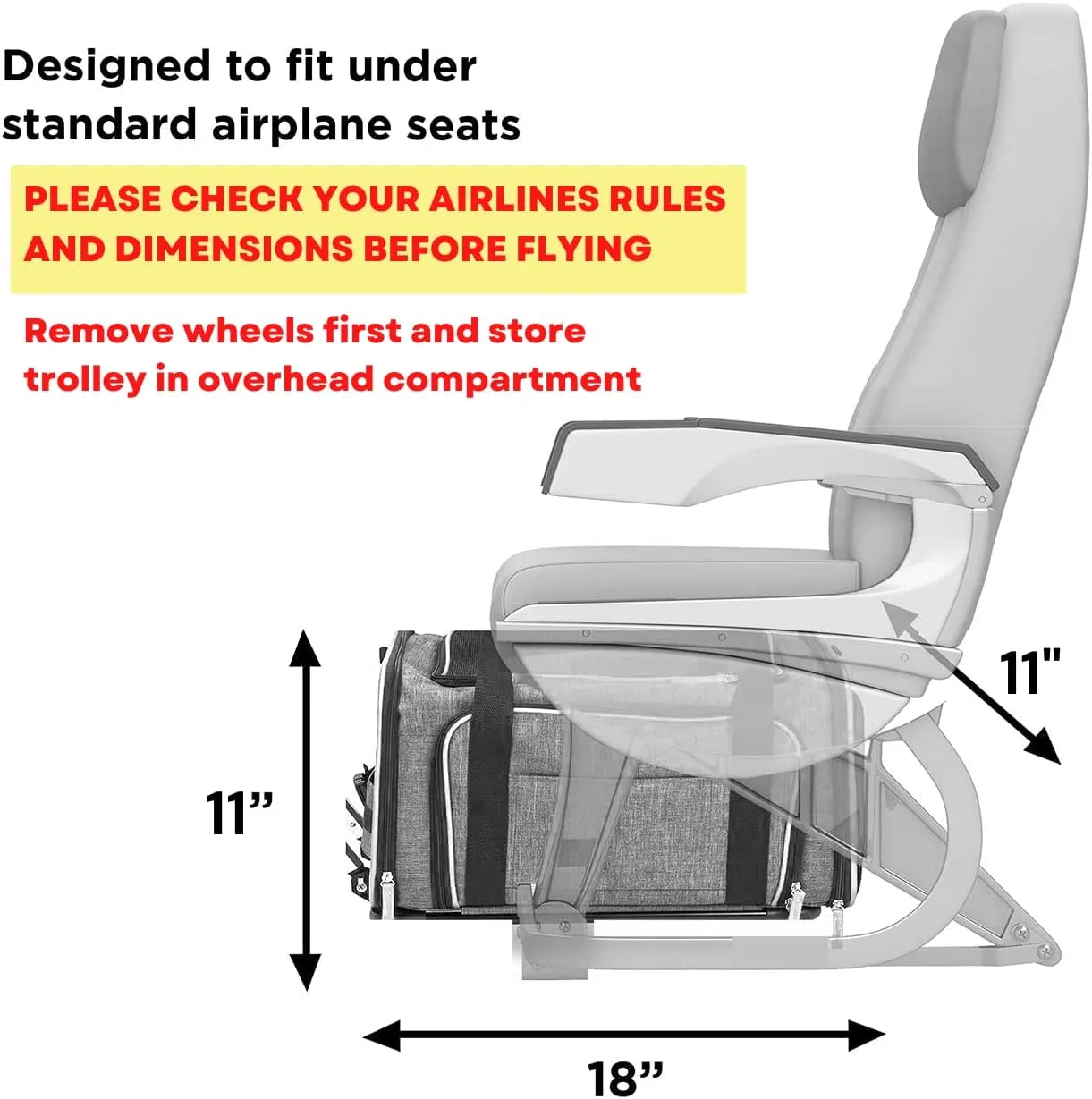 Airline Approved Expandable Premium Pet Carrier on Wheels