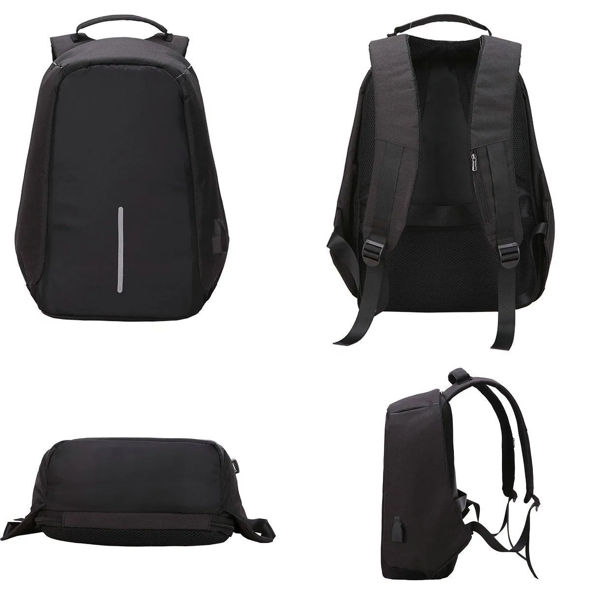 Anti-theft Backpack with USB Charging Port Slim Backpack for 15.6 Inch Laptop