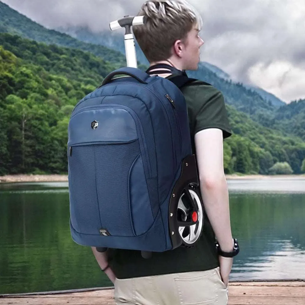 Aoking Large Wheeled Rolling Laptop Backpack