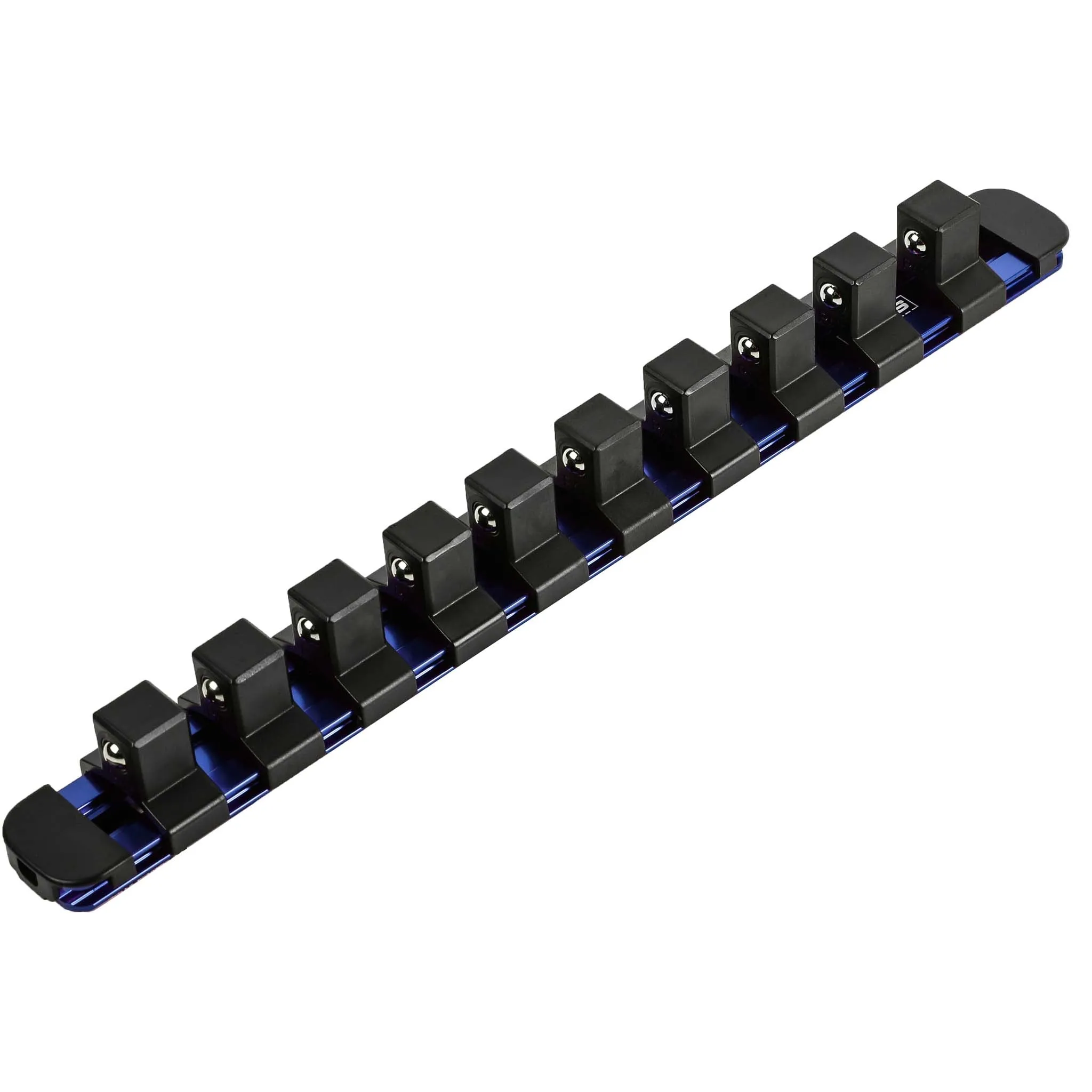 ARES 60106 - 1/2-Inch Drive Blue 9.84-Inch Socket Rail with Locking End Caps