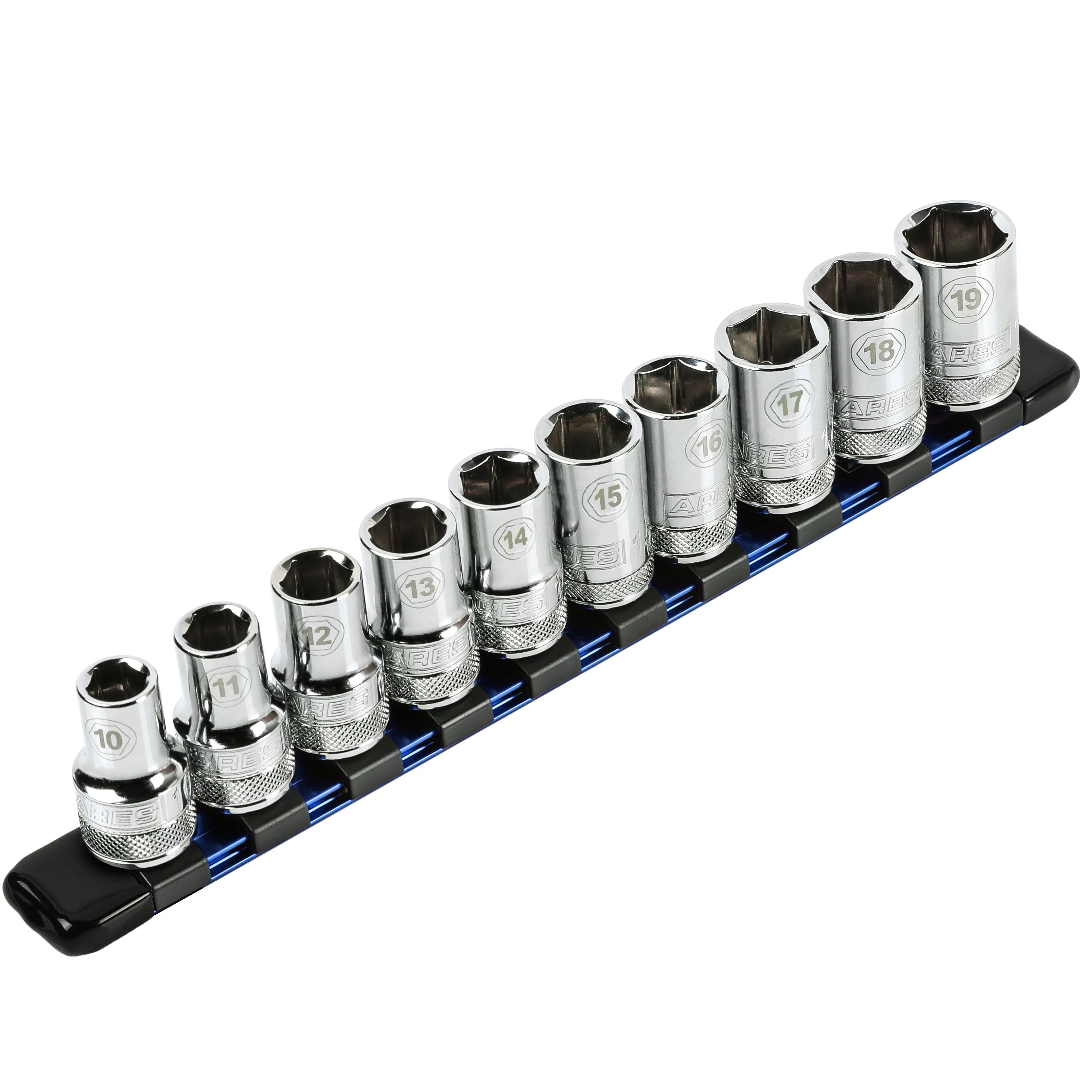 ARES 70343 - 1/2" Drive Blue 9.84" Socket Rail