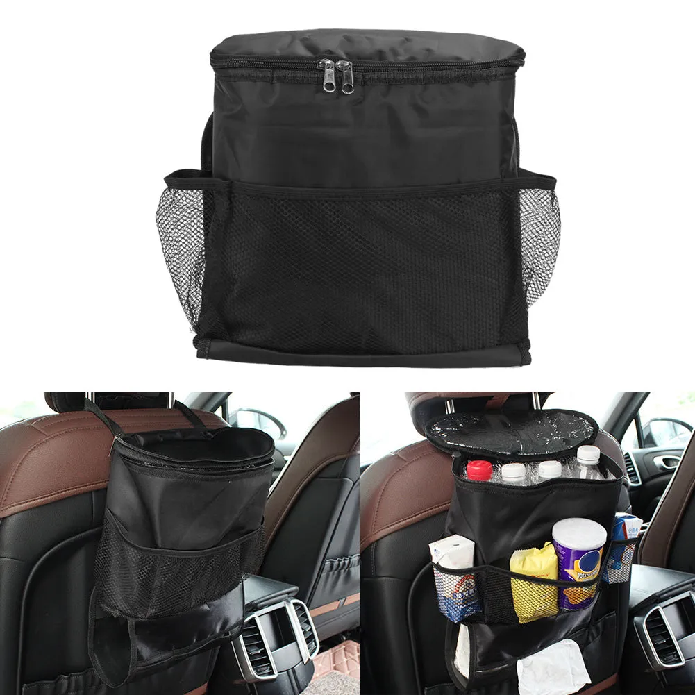 Auto Seat Back Side Multi-Pocket Storage Thermal Insulated Cooler Bag