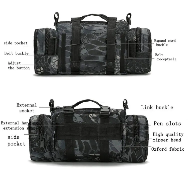 B04 Sports Outdoor Fishing Waterproof Waist Bag Photography Multifunctional Bag(Maple Camouflage)