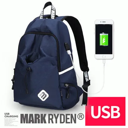 Backpack Student College Waterproof Nylon