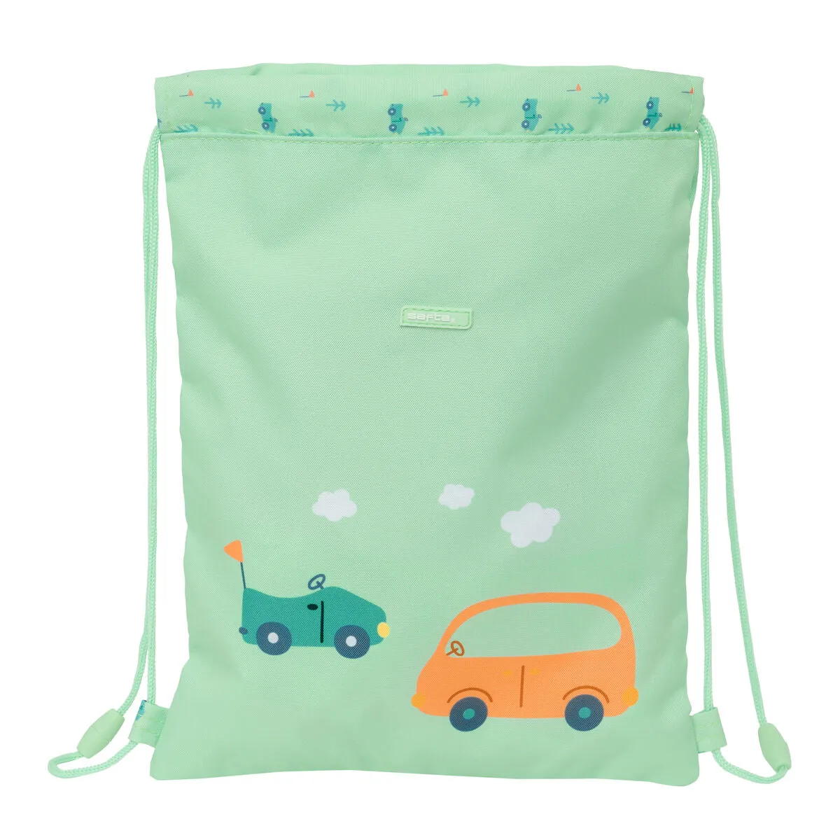 Backpack with Strings Safta Coches Green 26 x 34 x 1 cm