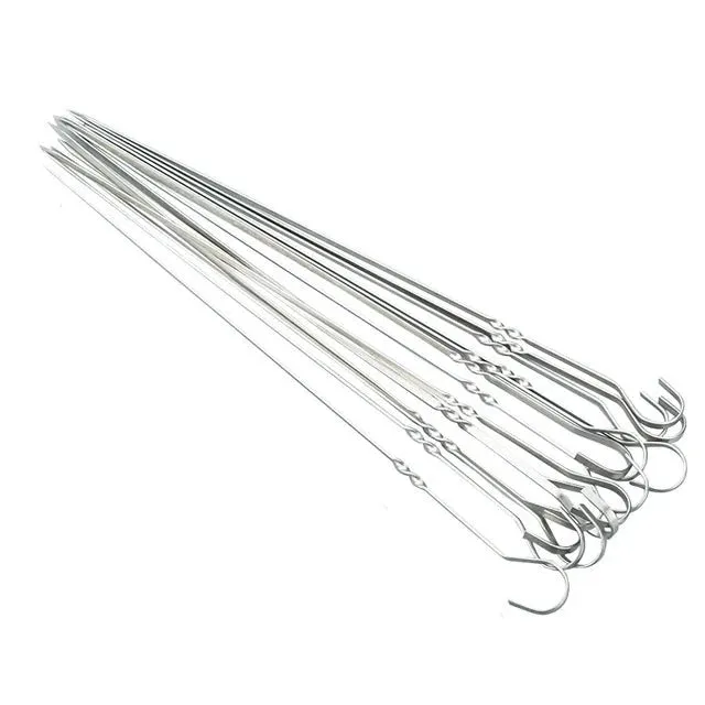 Barbecue Meat String Skewers Chunks Of Meat Stainless Steel Stick