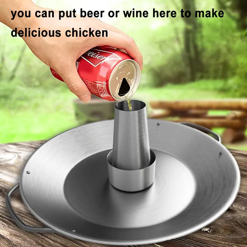 Beer And Wine Can Chicken Holder Stainless Steel,  Snack Dish Tool