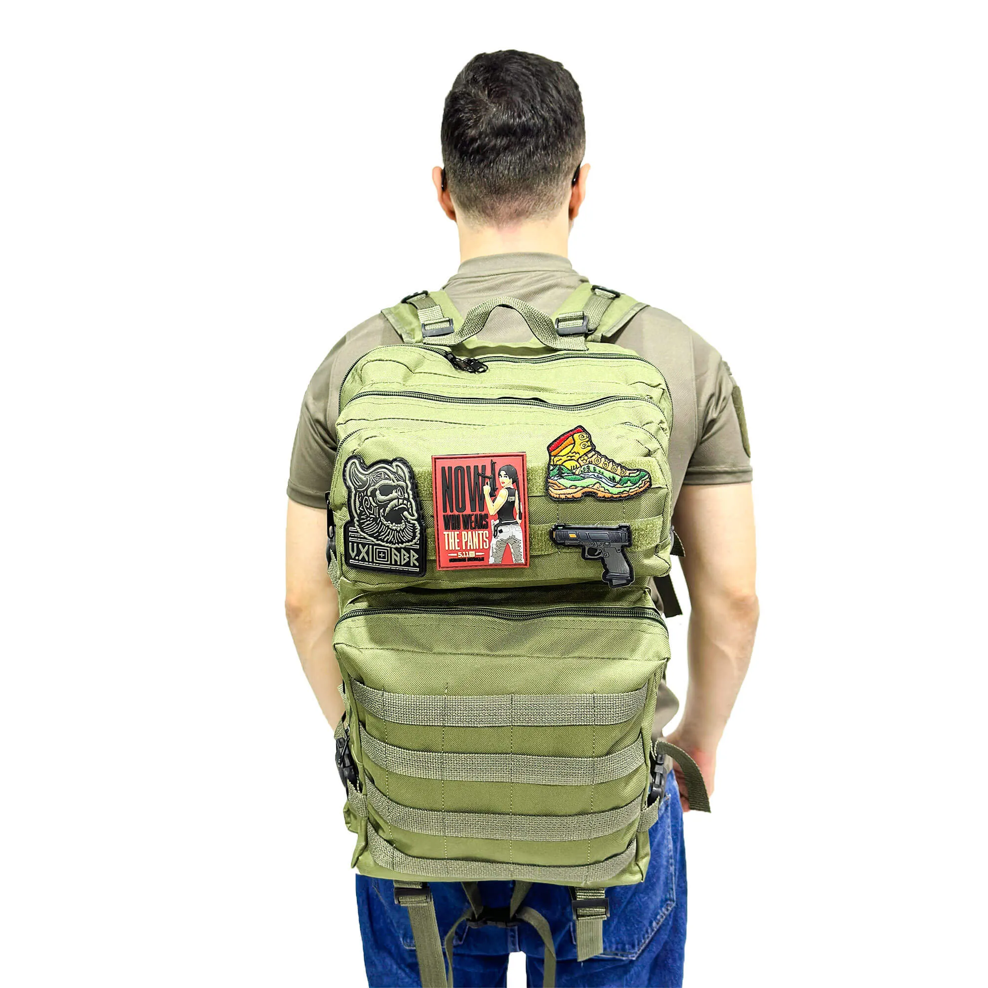 Beige Tactical Sports Backpack with Pec Area - 50 Liter Bag