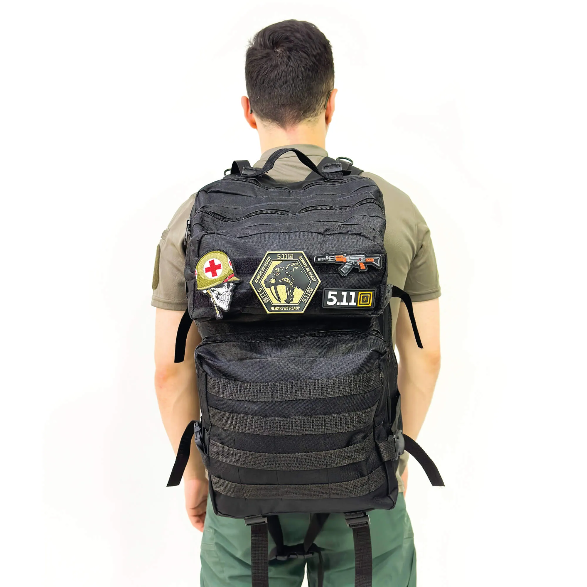 Beige Tactical Sports Backpack with Pec Area - 50 Liter Bag