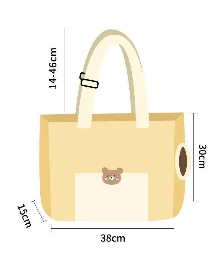 Breathable Pet Carrier Bag for Outdoor Use - Lightweight and Comfortable for Small Pets 38*15*30cm