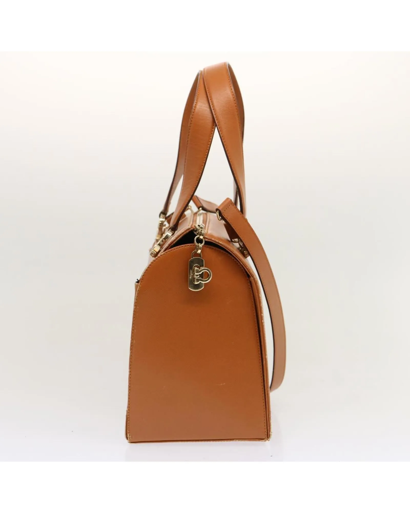 Brown Leather 2way Hand Bag with Shoulder Strap