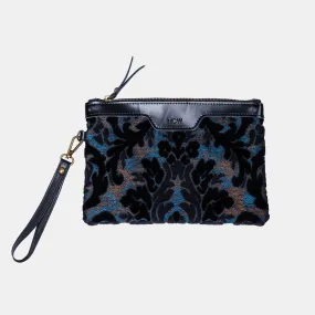 Burnout Velvet Black Wristlet Clutch