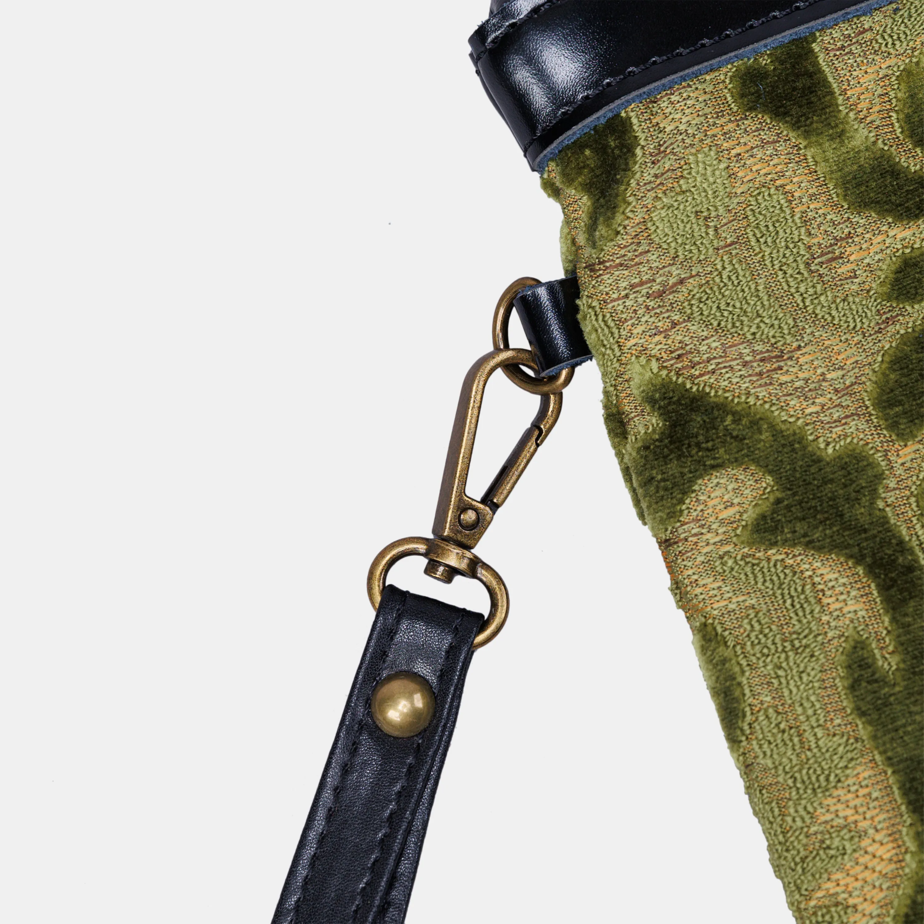 Burnout Velvet Fern Green Wristlet Clutch