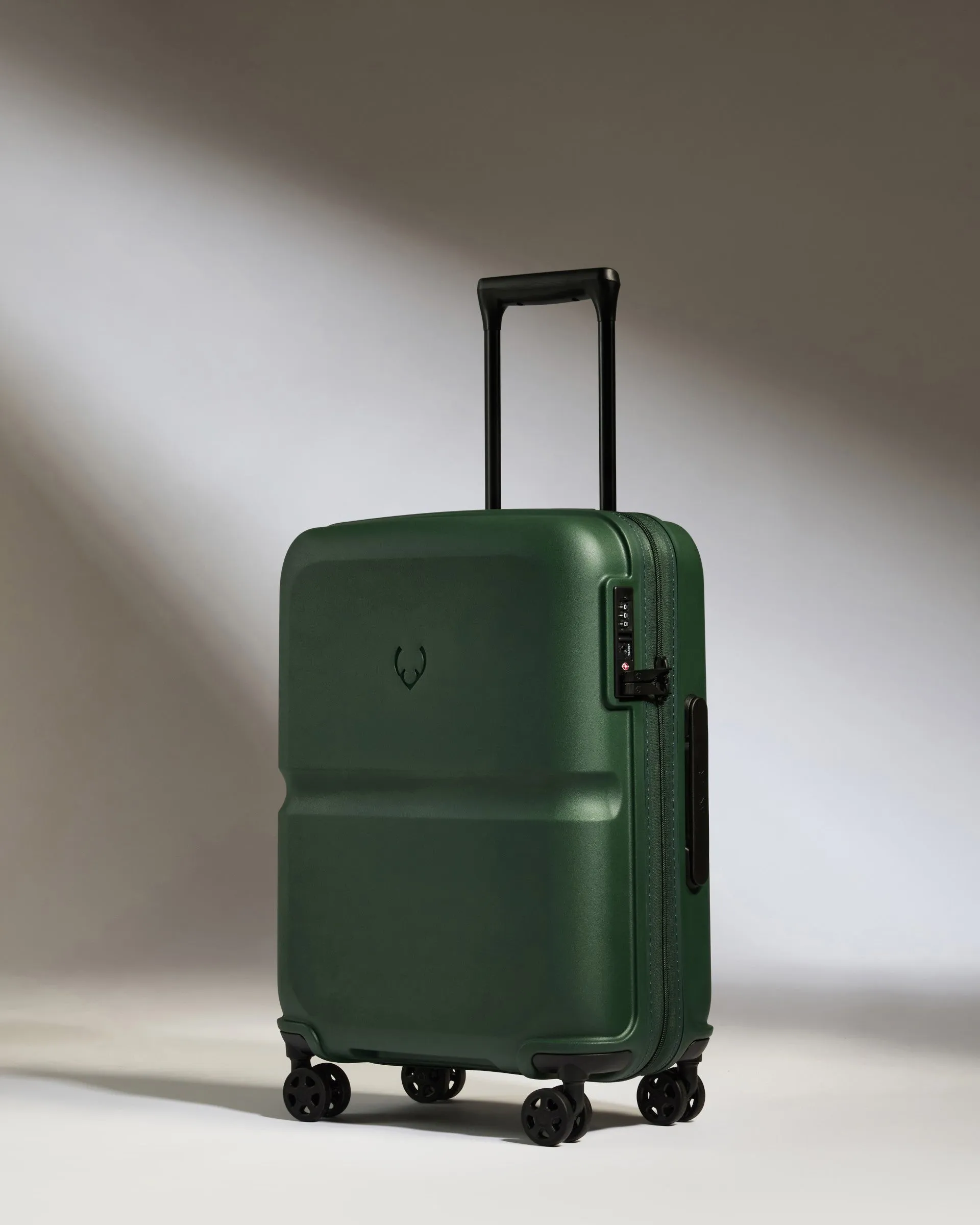 Cabin Suitcase in Antler Green - Single Stripe