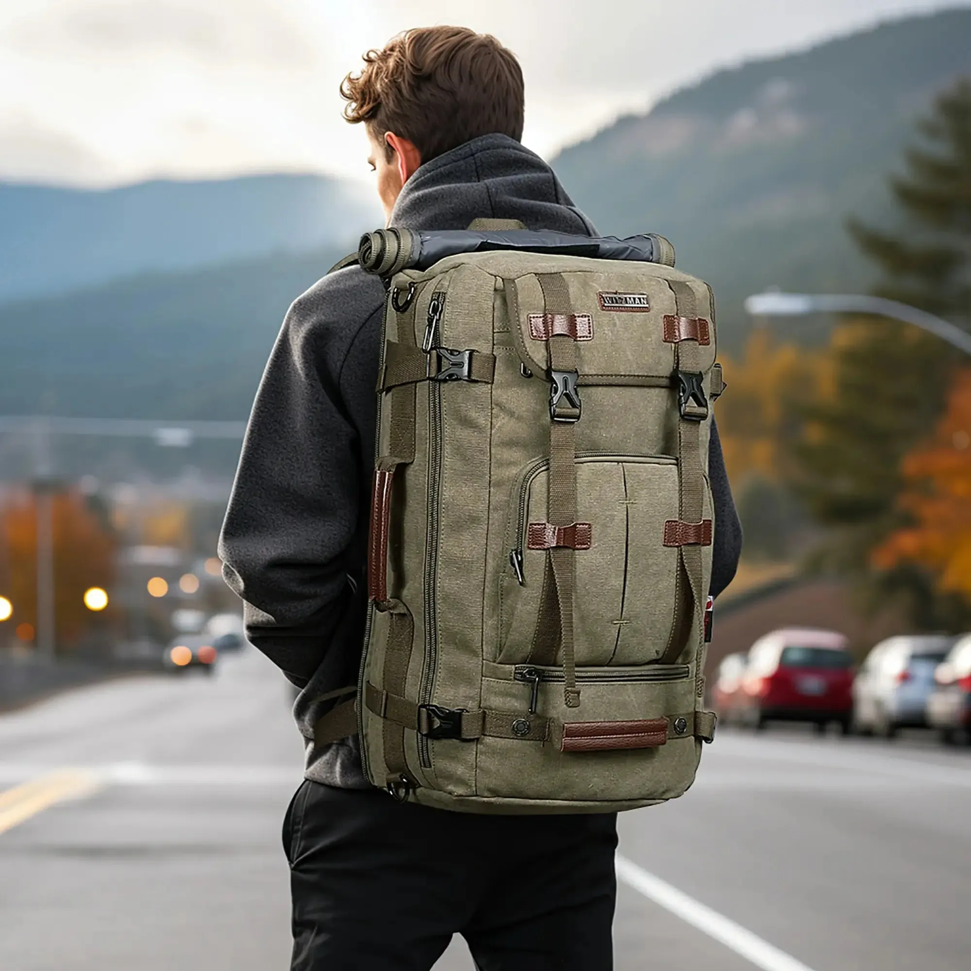 Canvas Backpack Vintage Travel Backpack