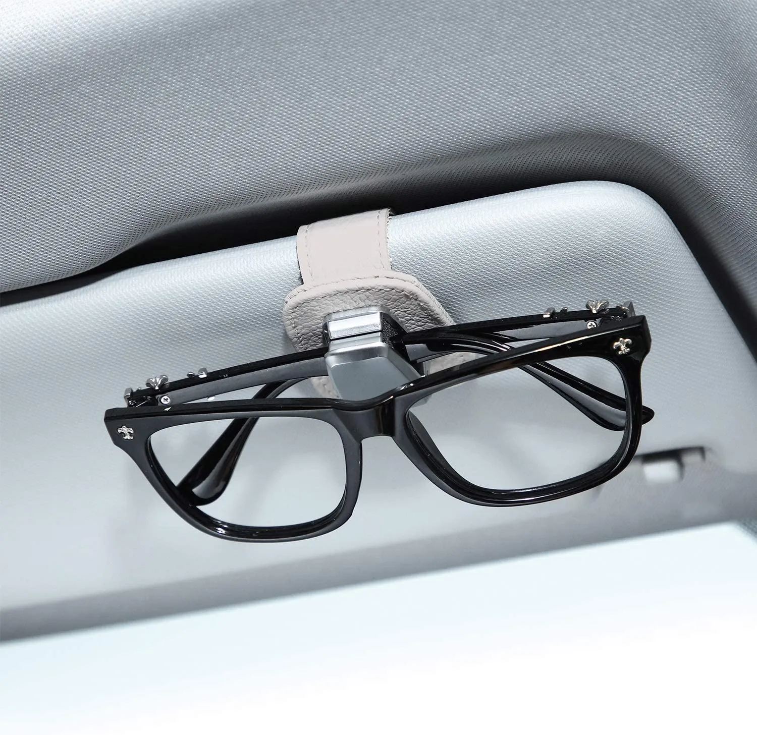 Car Visor Leather Sunglasses Holder Clip