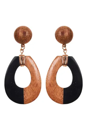 Cay Earring - Tan/Black