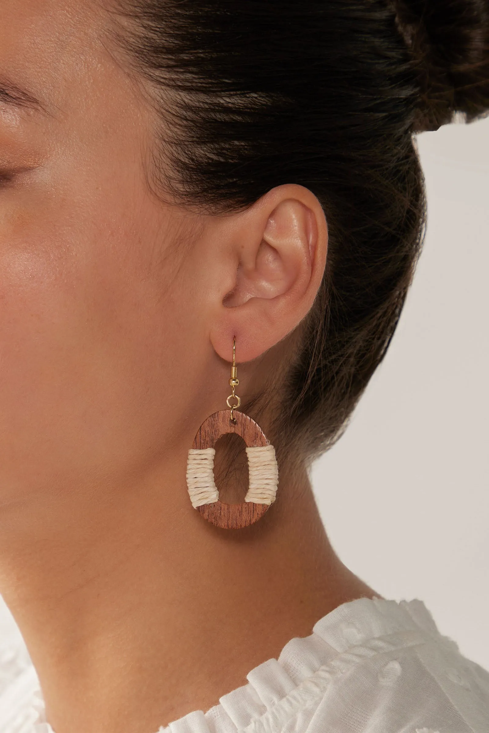 Cay Earring - Tan/Natural