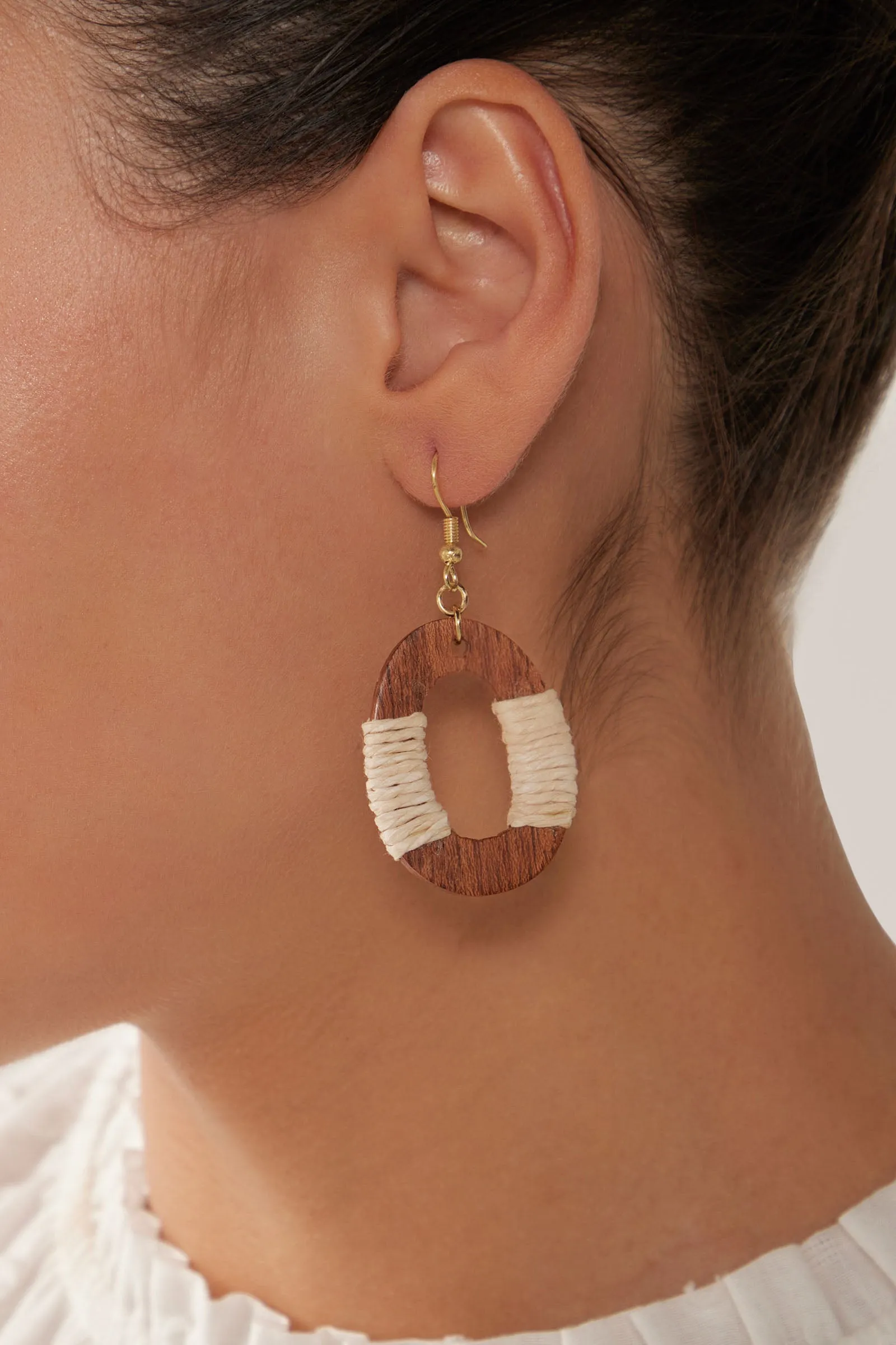 Cay Earring - Tan/Natural