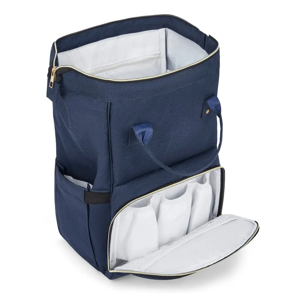 Chic Diaper Bag Backpack for New Parents (Capacity - 20L) , Navy