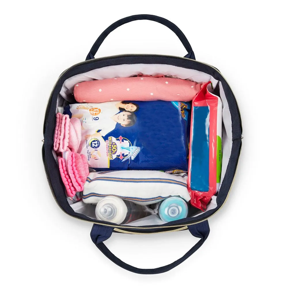 Chic Diaper Bag Backpack for New Parents (Capacity - 20L) , Navy