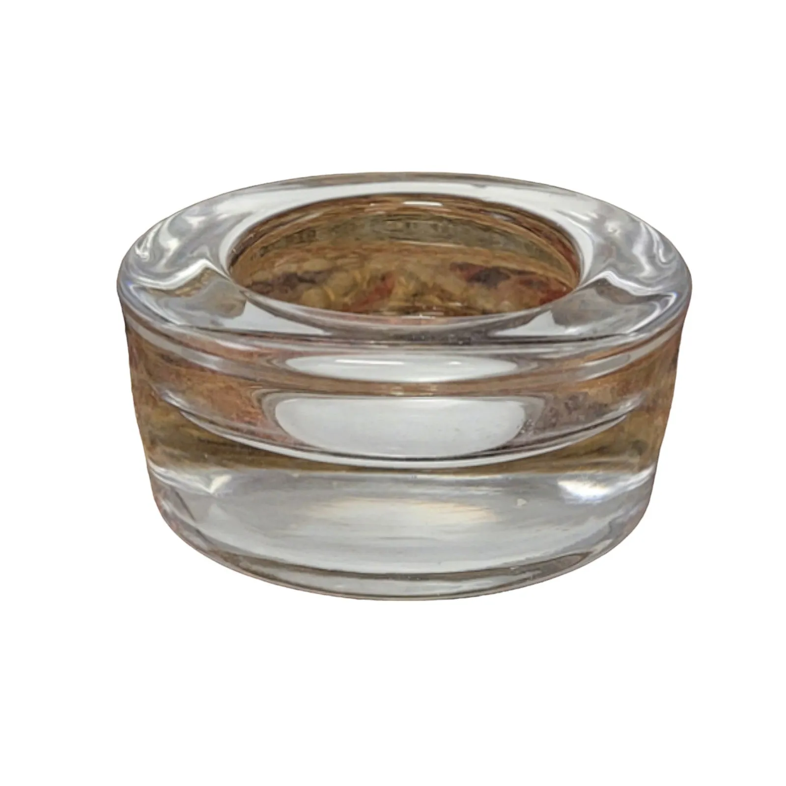 Chunky Clear Glass Tealight Holder