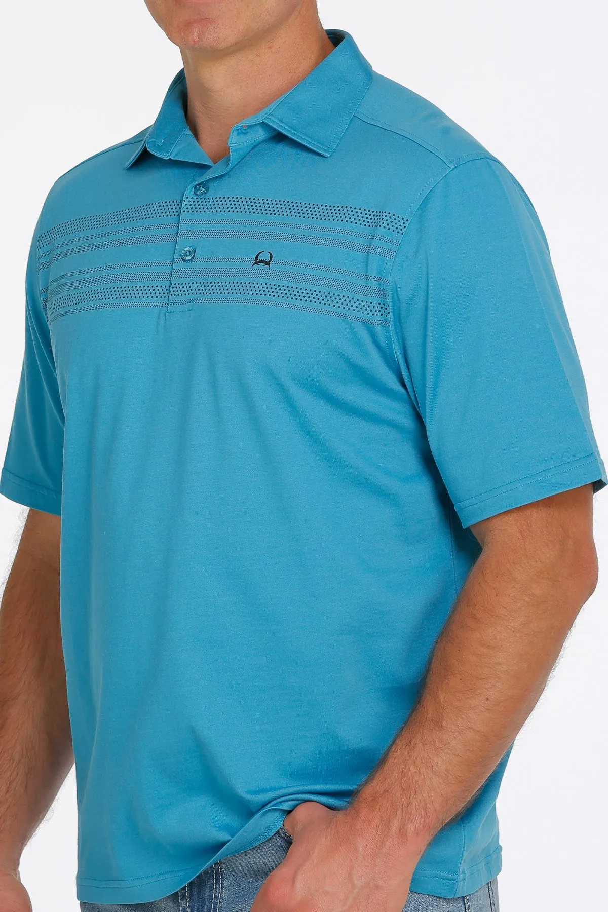 'Cinch' Men's Arenaflex Polo - Blue