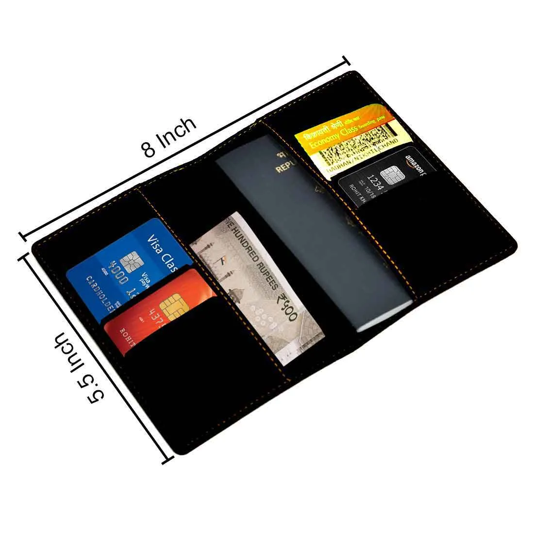 Classy Travel Document Holder Wallet Case-INDIAN PASSPORT STYLE-MULTICOLOR