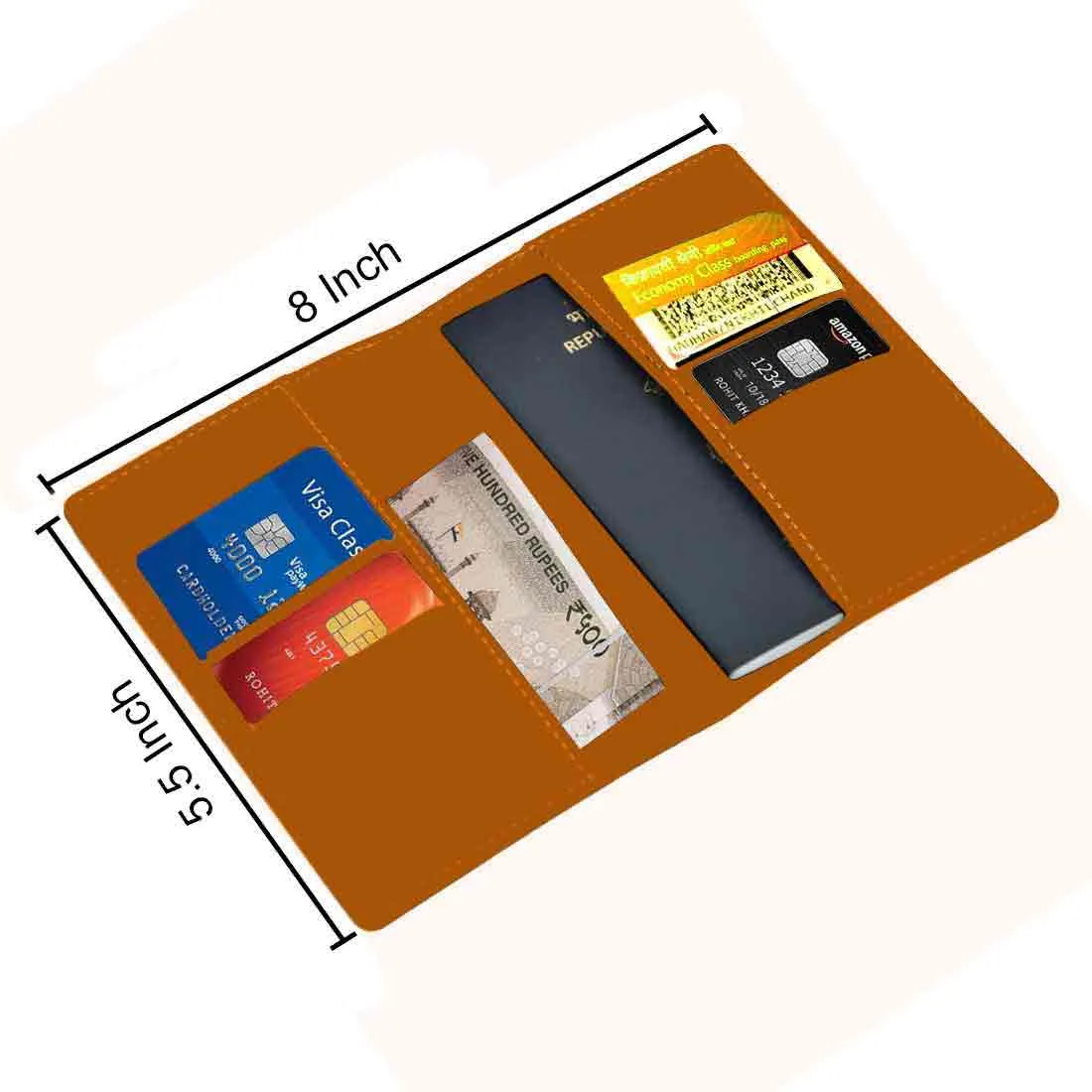 Classy Travel Document Holder Wallet Case-INDIAN PASSPORT STYLE-MULTICOLOR