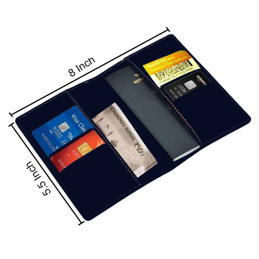 Classy Travel Document Holder Wallet Case-INDIAN PASSPORT STYLE-MULTICOLOR