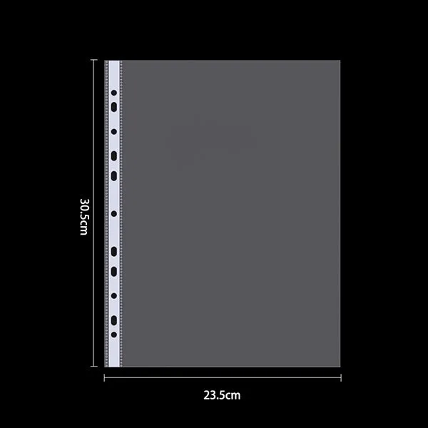 Clear Plastic Punched Pocket For Ring Binder Folder A5/A4, 4 Thickness Pack